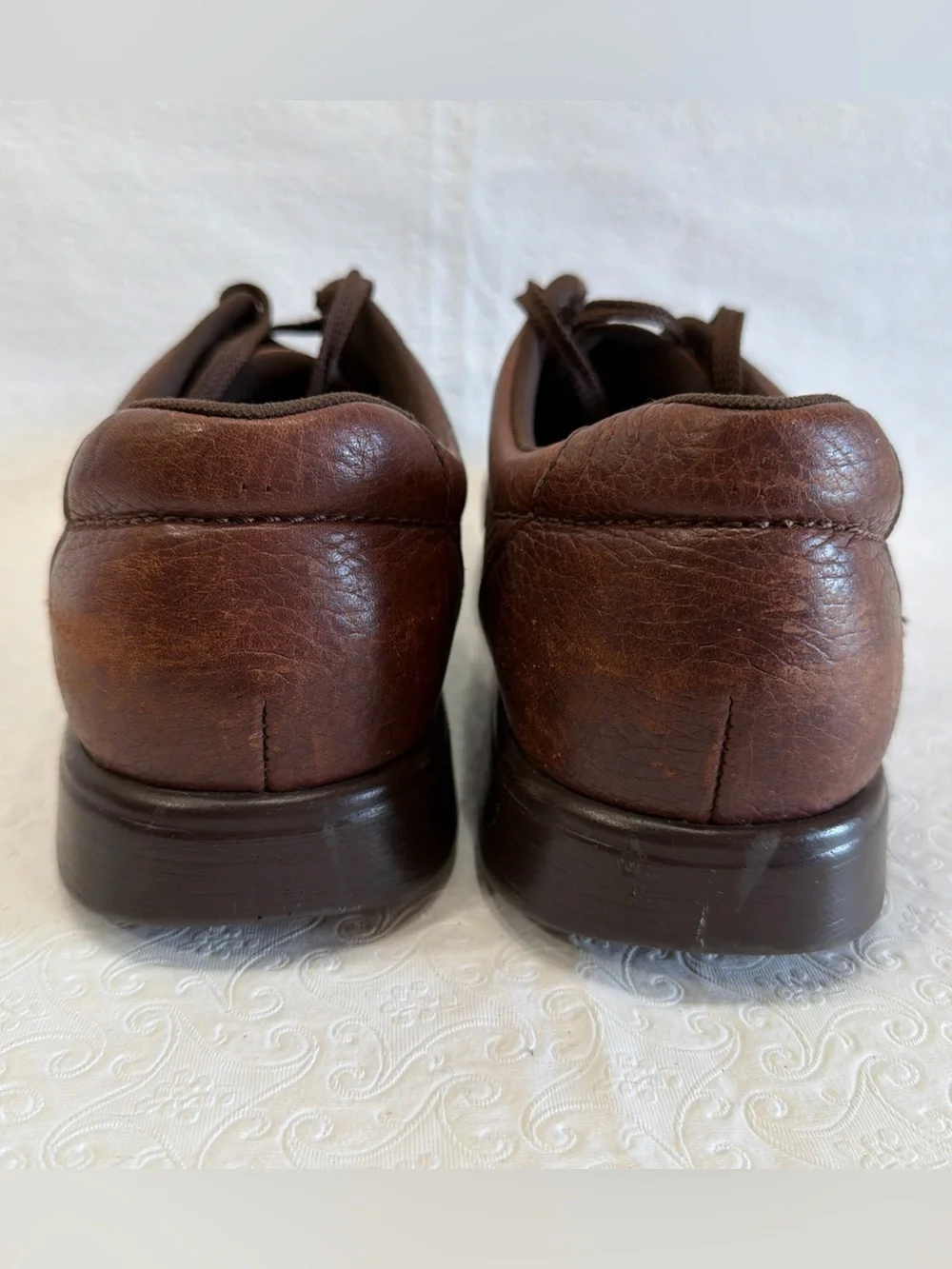 SAS Bout Time Mulch Brown Leather Comfort Dress Shoes Mens 10.5 Orthopedic USA